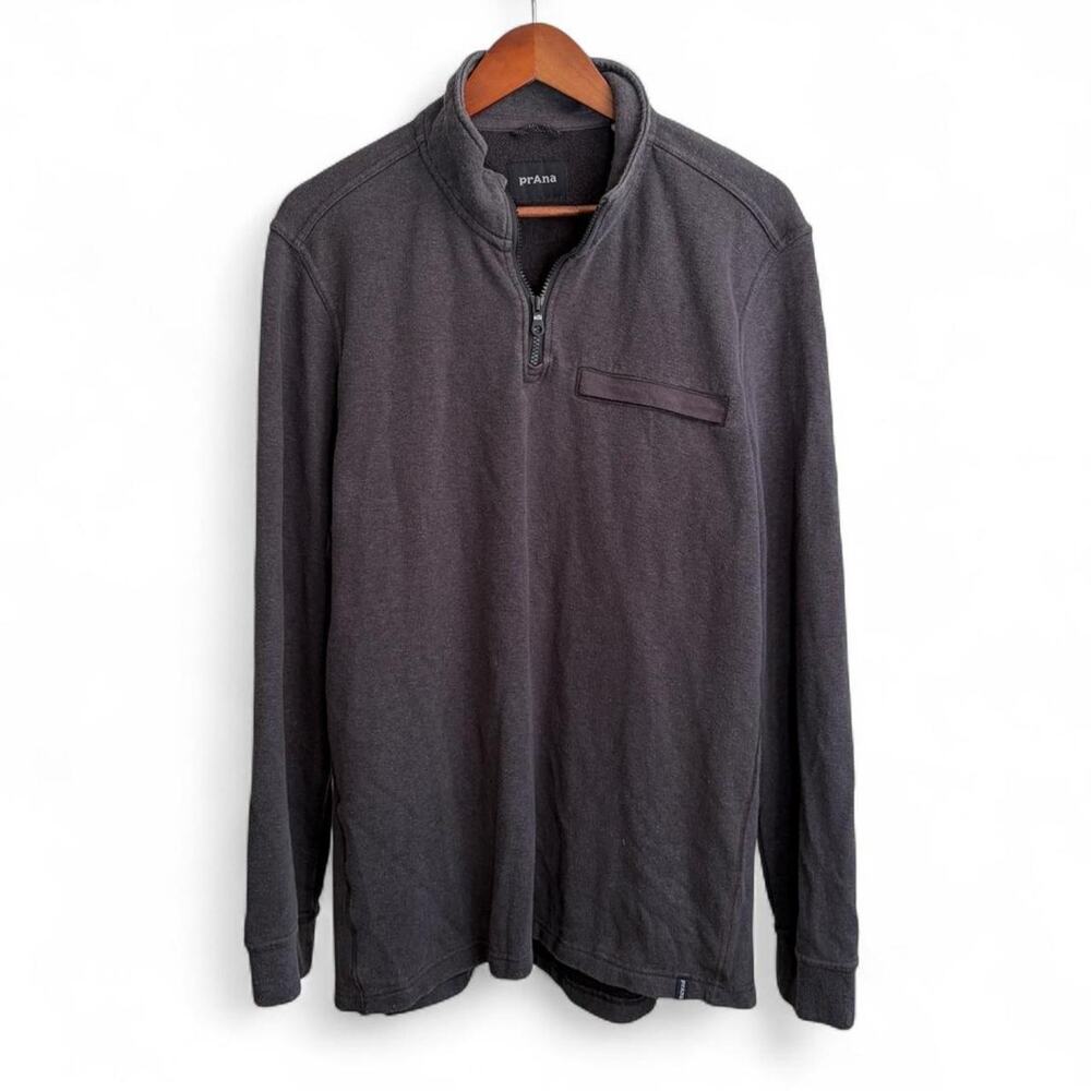 Prana Cardiff Fleece Mock Neck Sweater Mens L Pullover Gorpcore Minimalist